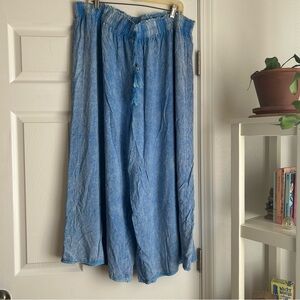 Bunulu wide leg high waisted flowy pants 2x